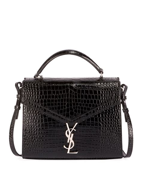 ysl crocodile black bag|saint laurent cassandre bag.